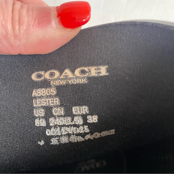 Coach NWOT Lester black vinyl rain boot rubber boot size 8 - Picture 4 of 7